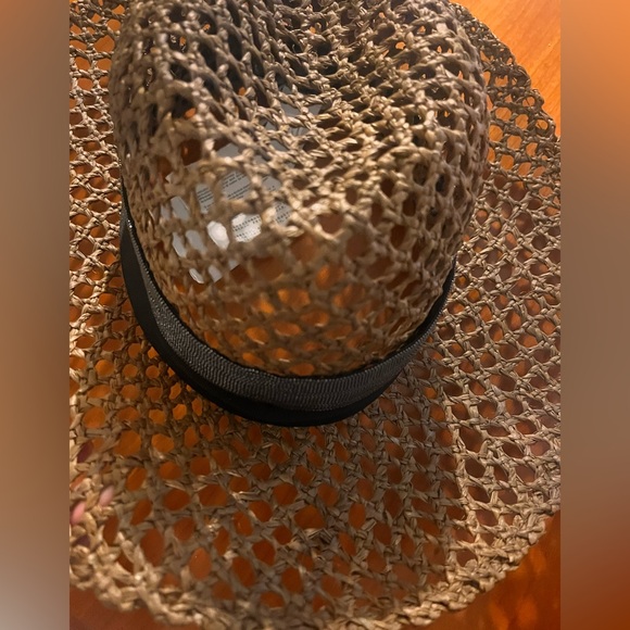 NWT Brunello Cucinelli Italy Size M Raffia women Hat Silver Monili Brown - Picture 7 of 13